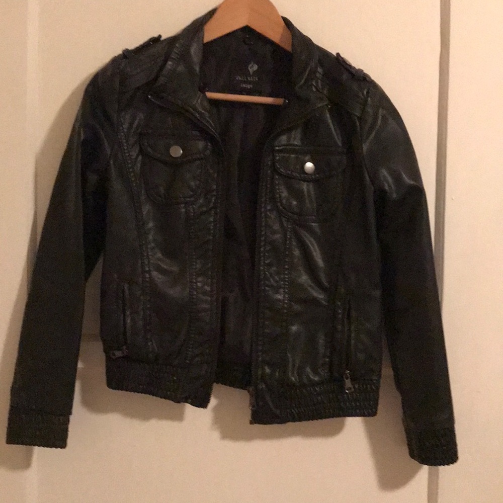 Youth, Lg faux leather jacket. Excellent cond.